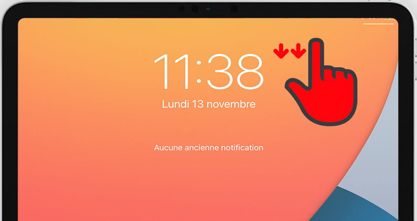 Ouvrir le centre de contrôle sur l'Apple iPad Pro 11 (2024)