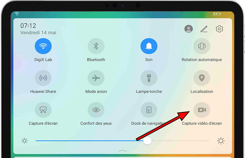 Icône d'écran d'enregistrement MediaPad M5 Lite 8